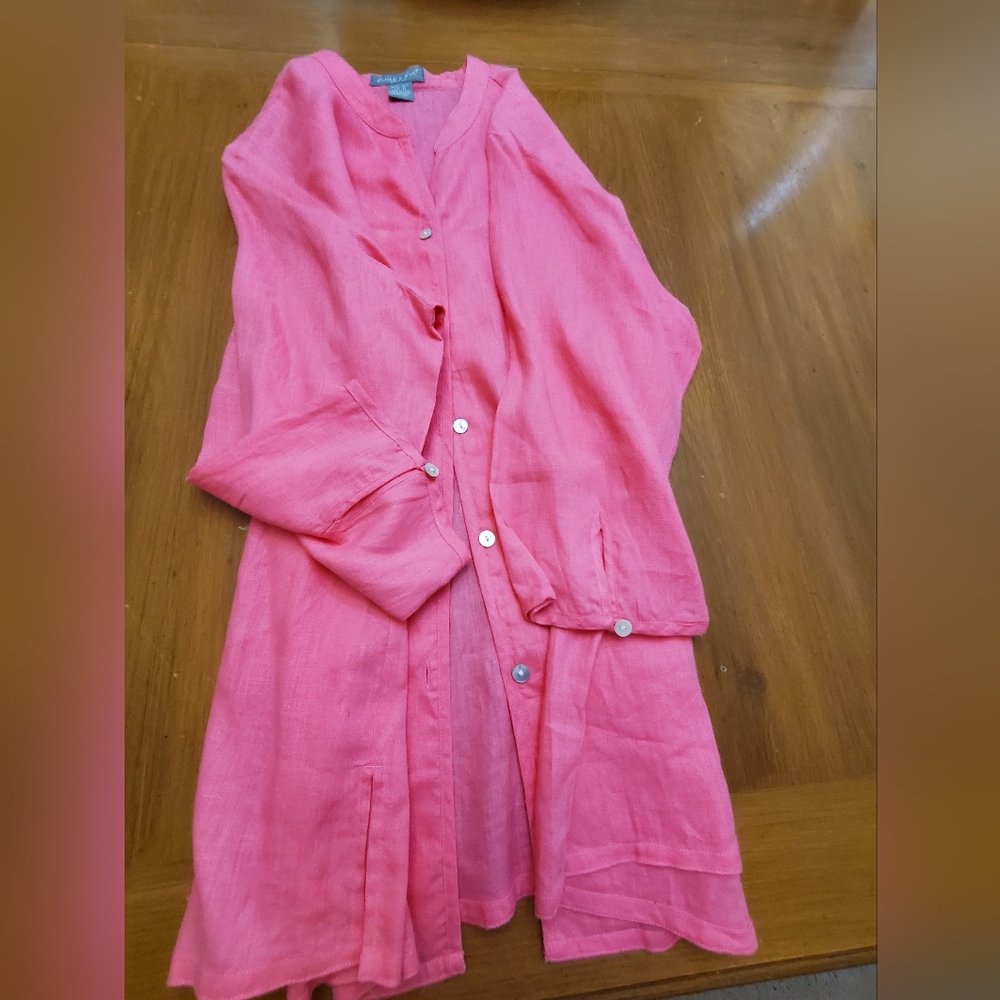 Women's Pink Tunic Blouse - Picture 4 of 6